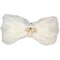 Feather Bow Brooch Pin Hair Clip Accessory with Crystal Gems